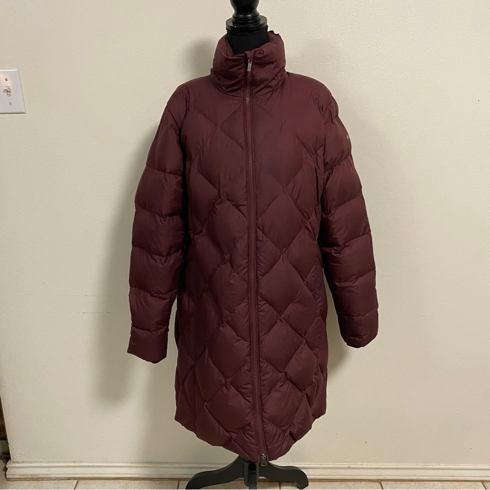 Columbia Parka Coat Women’s Size XL Maroon Down full zip Puffer Jacket